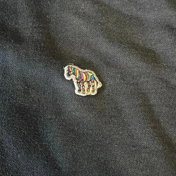 PS Paul Smith Zebra Logo Organic Cotton Hoodie Black Sweatshirt Size Medium - Picture 4 of 14